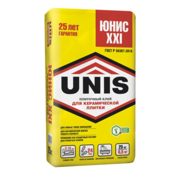 Клей для плитки Unis XXI 25 кг