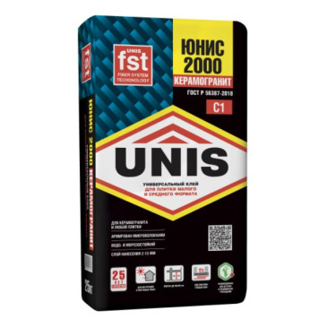 Клей для плитки Unis 2000 25 кг