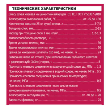 Клей для плитки Unis Гранит 25 кг-1